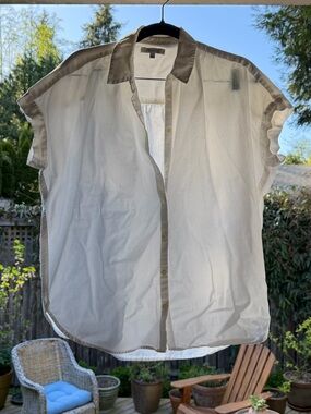 Madewell White Short-Sleeve Button Shirt